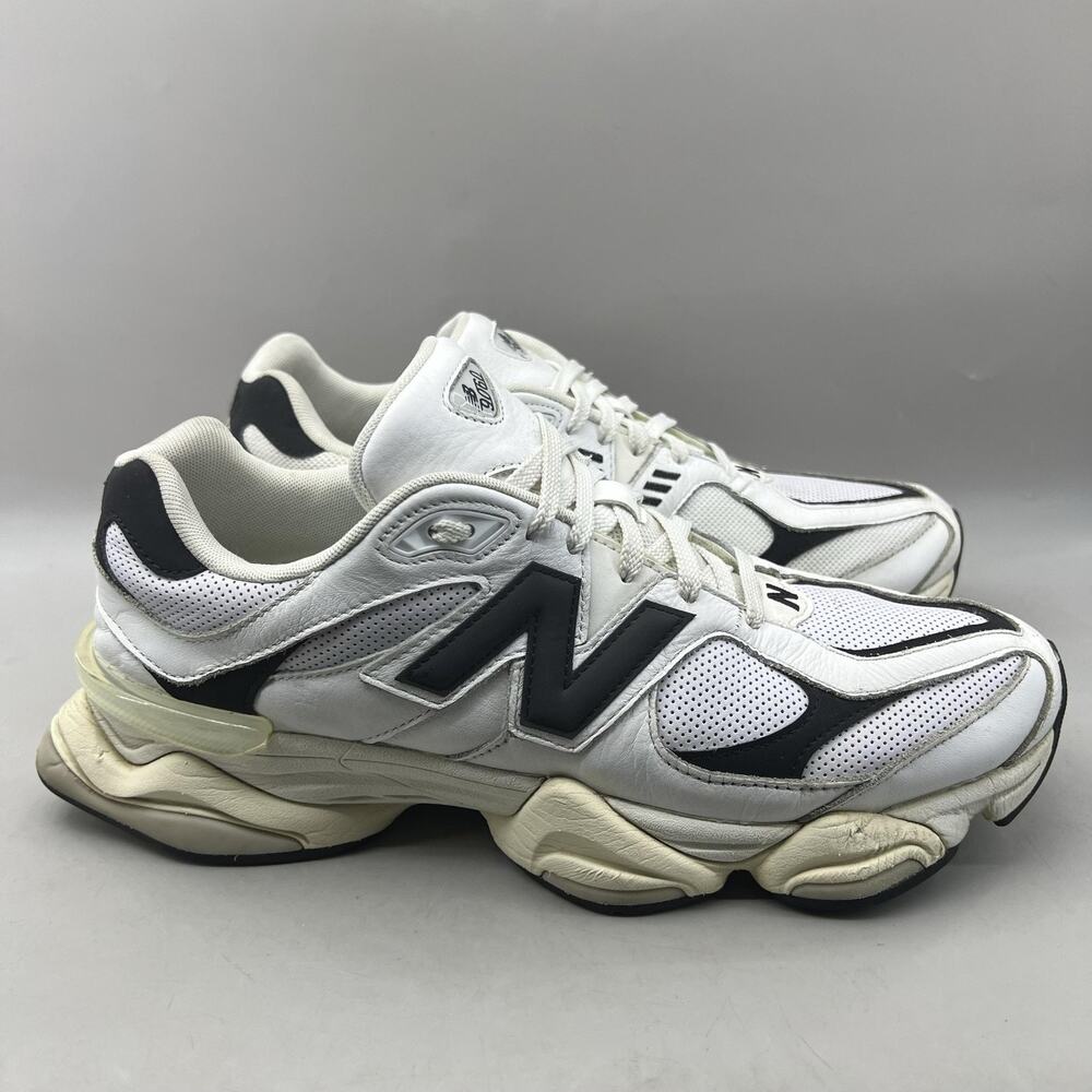 New Balance 9060 Walking Shoes Men Size 13 D White Black Comfort Cushion Sneaker